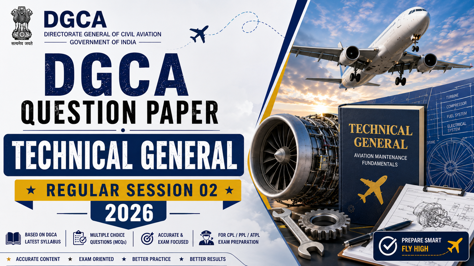 DGCA Technical General Regular session 02 2026 Exam Question Paper | DGCA Exam Question Paper 2026
