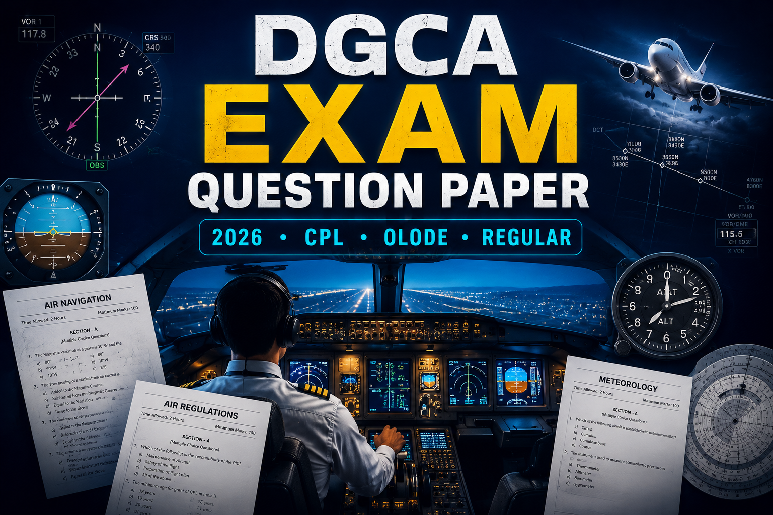 DGCA Air Navigation ON-Demand 2024 Exam Question Paper | DGCA Exam Question Paper
